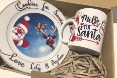 Custom Santa Plate and Mug Set
