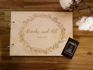 wedding guest book wooden personalised adelaide south australia