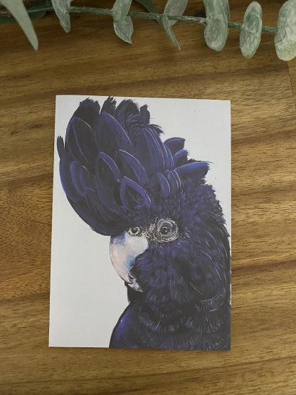 black cockatoo greeting card