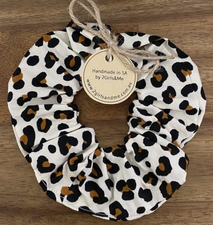 leopard print scrunchie handmade